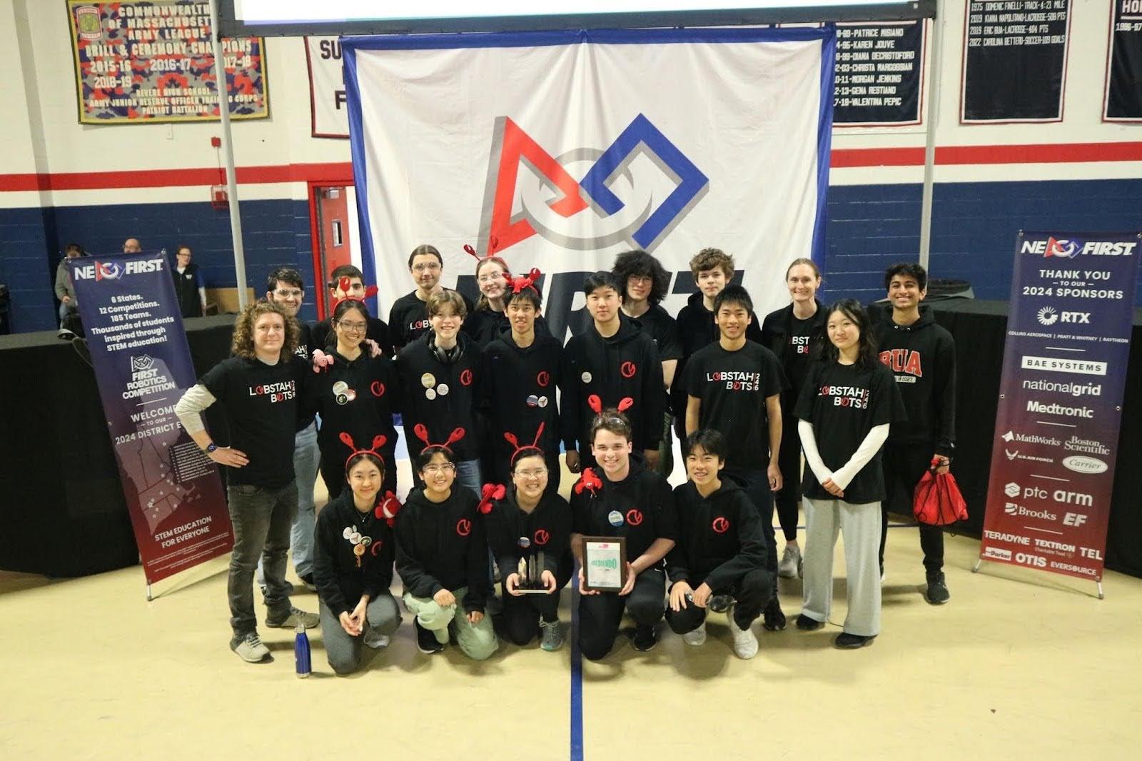 The Lobstah Bots posing for a photo after winning the Judges’ Award at our Greater Boston event.